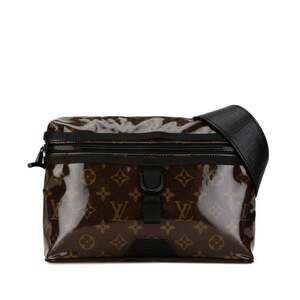 LOUIS VUITTON Authentic Black Monogram Leather Shoulder Bag